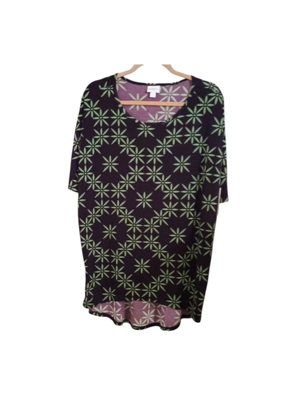 NWT LuLaroe Irma Tunic Navy Green Size Small 4/6